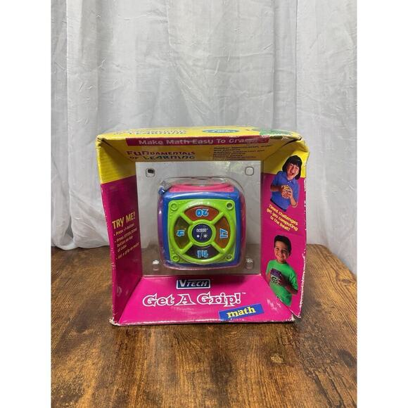 Vintage VTECH Get A Grip Math Number Educational fundamental Learning Game Cube - Picture 1 of 5